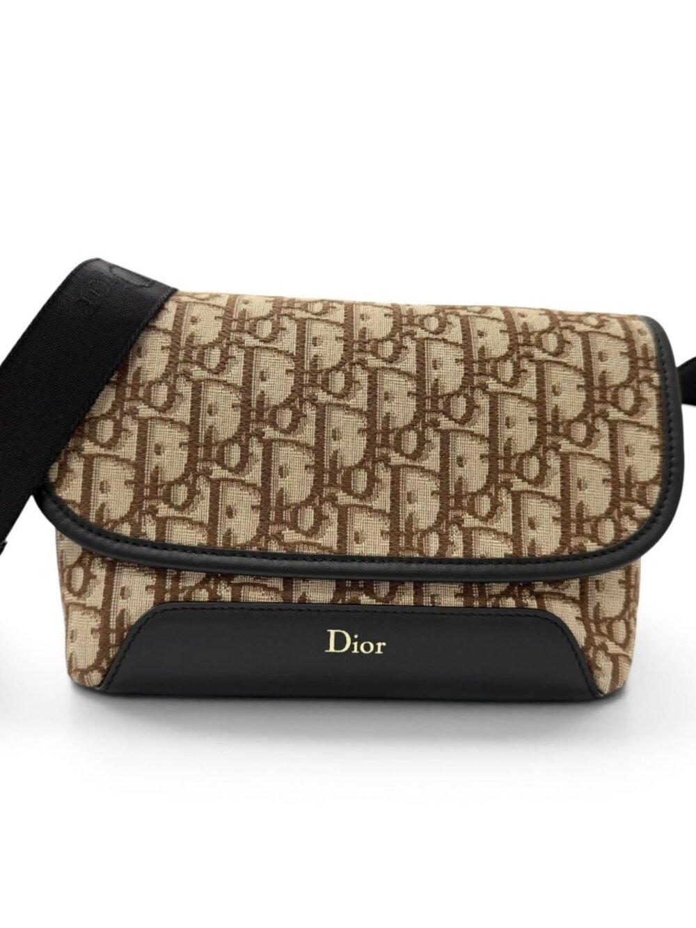 Dior Homme Messenger Bag with Flap Mini Leather Oblique